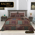 BAGRU GOLD Cotton Bedsheet- Multicolor Print (108 x 108 Inches)