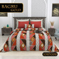 BAGRU GOLD Cotton Bedsheet- Maroon Multi Print (108 x 108 Inches)