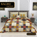 BAGRU GOLD Cotton Bedsheet- Grey Multi Print (108 x 108 Inches)