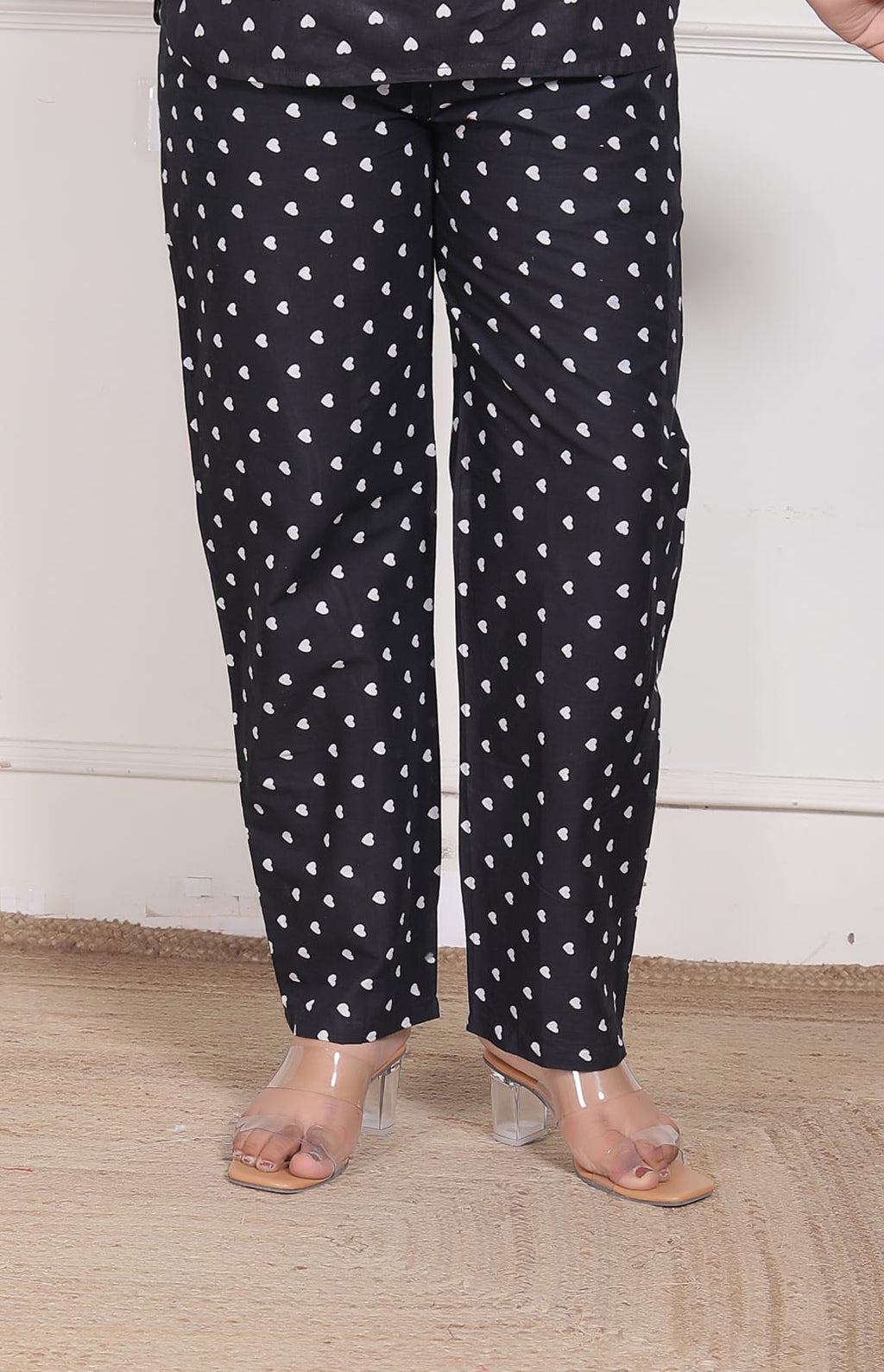 Black Pure Cotton Printed Co-Ord Set