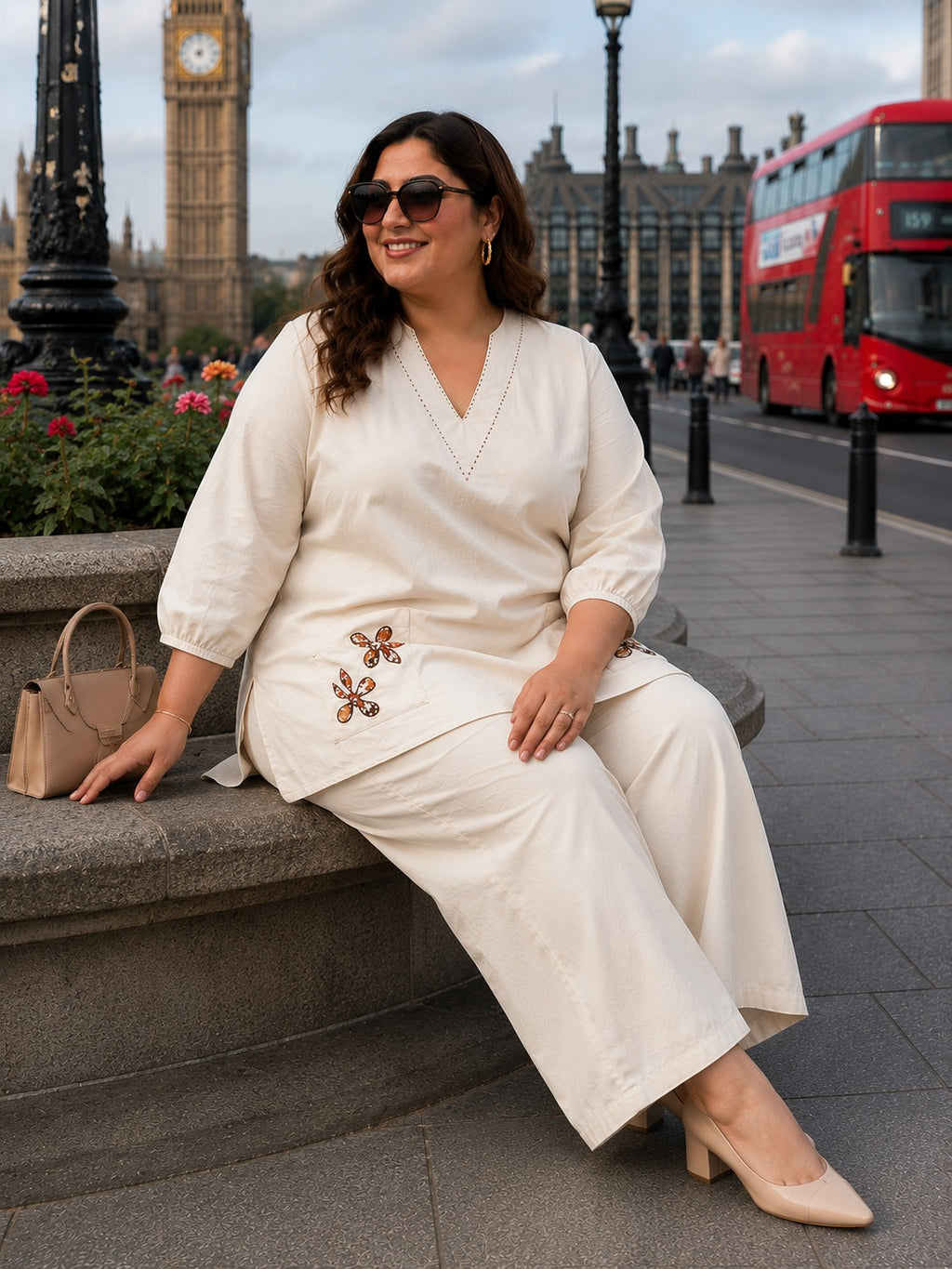 White Embroidered Co-Ord Set