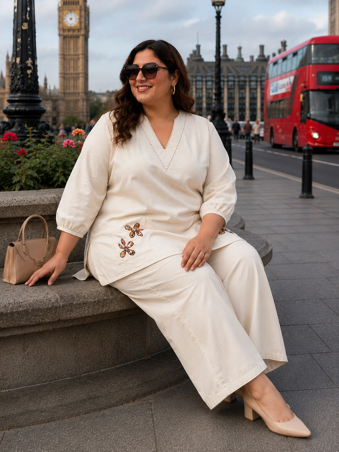 White Embroidered Co-Ord Set